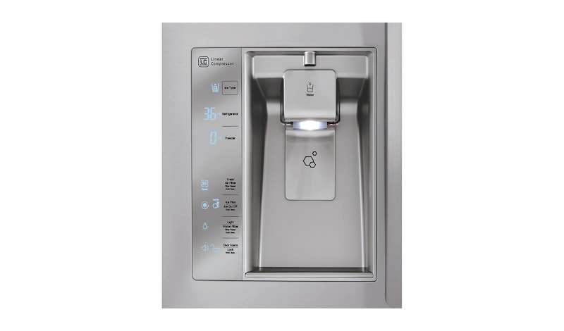 LG 36" Counter Depth French Door Refrigerator with Slim SpacePlus™ Ice System, 24 cu.ft., LFXC24726S